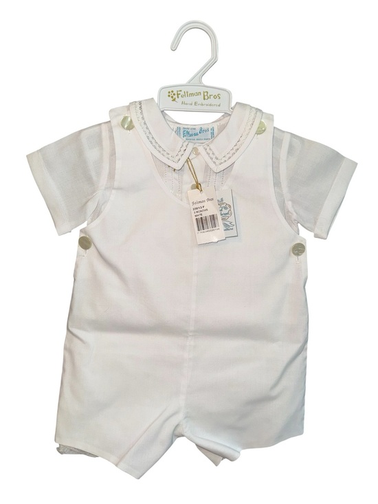 Feltman Brothers Other - Feltman Bros White Embroidered Baby boy Romper; 3 months; NWT